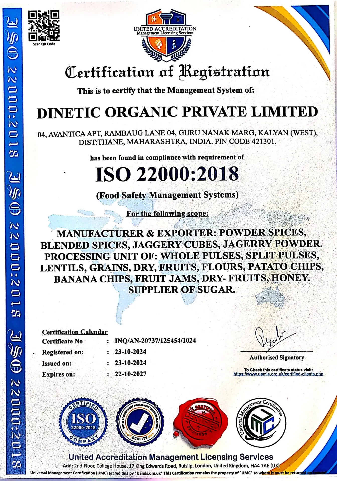 ISO Certificate